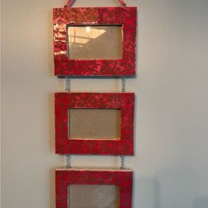 Urban Outfitters Deep Pink Patterned Wall Frame Decor